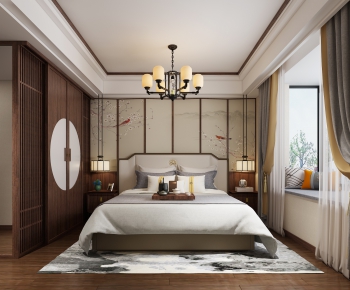 New Chinese Style Bedroom-ID:706079014