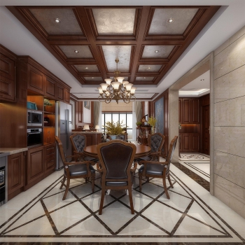 American Style Dining Room-ID:645282987