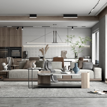 Modern A Living Room-ID:785176993