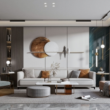 Modern A Living Room-ID:686500077