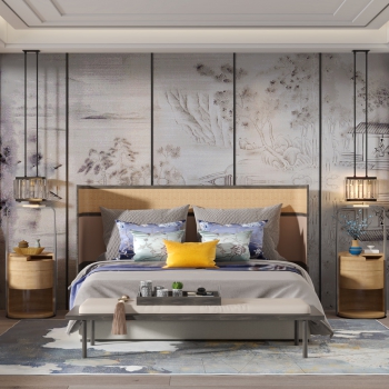 New Chinese Style Bedroom-ID:278821959
