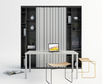 Modern Computer Desk And Chair-ID:283334974