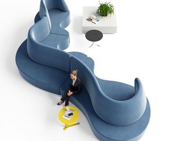 现代异形多人沙发3D模型
