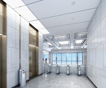 Modern Office Elevator Hall-ID:953888896
