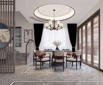 New Chinese Style Dining Room-ID:310921911