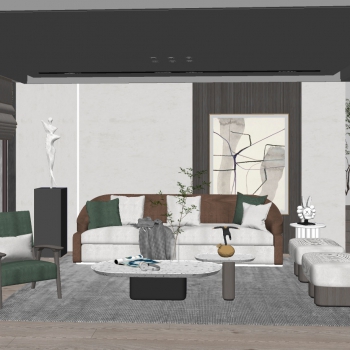 Modern A Living Room-ID:343416939