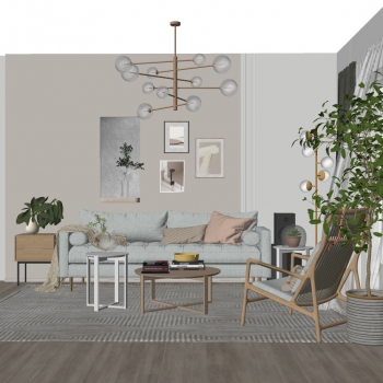 Nordic Style A Living Room-ID:741538056