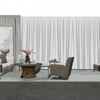New Chinese Style A Living Room-ID:753627061