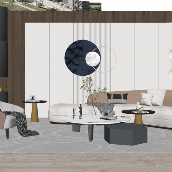 Modern A Living Room-ID:883857012