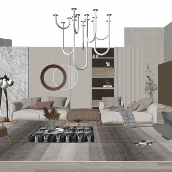 Modern A Living Room-ID:925920963