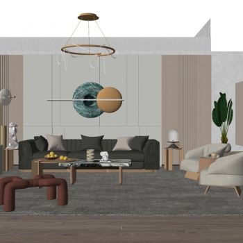 Modern A Living Room-ID:507690913