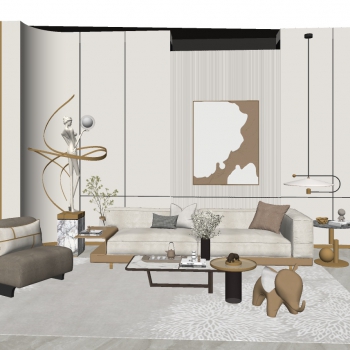 Modern A Living Room-ID:648164039