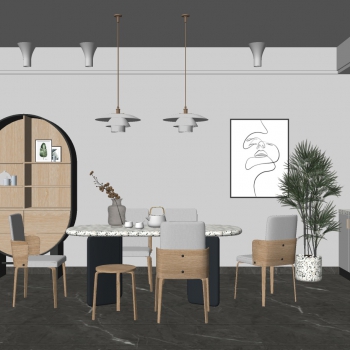 Nordic Style Dining Room-ID:486766107