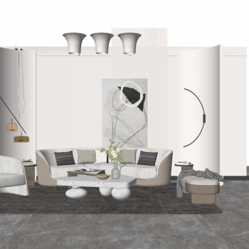 Modern A Living Room-ID:385464912