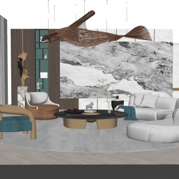 Modern A Living Room-ID:971640118