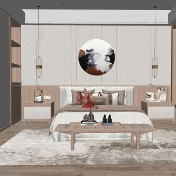 New Chinese Style Bedroom-ID:131541019