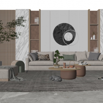 Modern A Living Room-ID:600261939