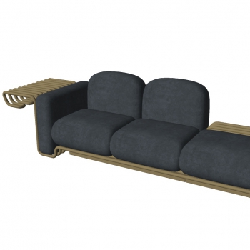 Modern Three-seat Sofa-ID:387780908