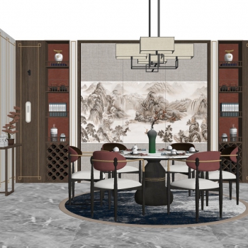 New Chinese Style Dining Room-ID:949897059