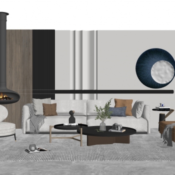 Modern A Living Room-ID:614638094