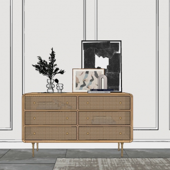 Nordic Style Side Cabinet-ID:629578111