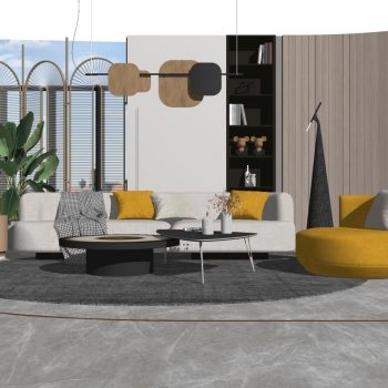 Modern A Living Room-ID:483349089