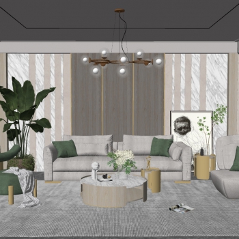 Modern A Living Room-ID:951581068