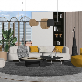 Modern A Living Room-ID:906474118