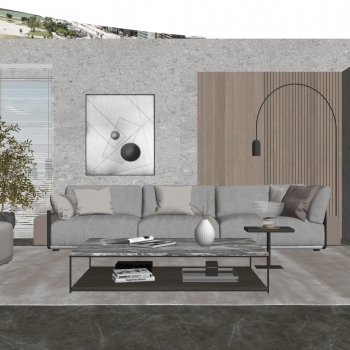 Modern A Living Room-ID:751194956