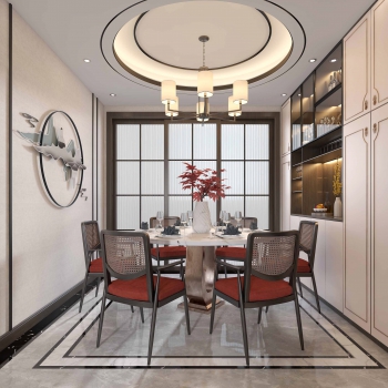 New Chinese Style Dining Room-ID:767646073