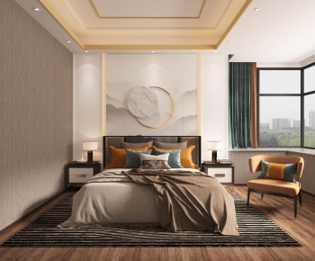 New Chinese Style Bedroom-ID:782908929