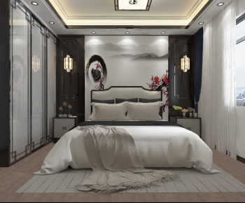 New Chinese Style Bedroom-ID:335792067