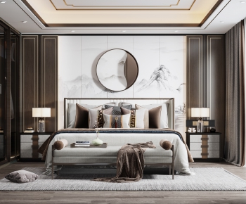 New Chinese Style Bedroom-ID:698396927