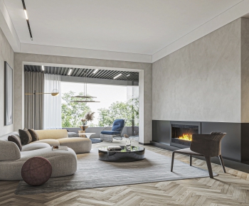 Modern A Living Room-ID:758908995