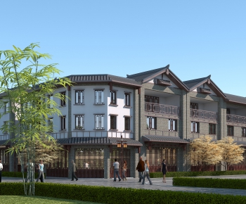 New Chinese Style Building Appearance-ID:753119954