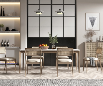 Nordic Style Dining Table And Chairs-ID:397823105