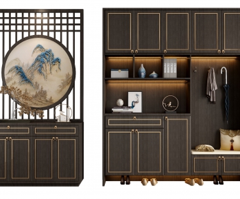 New Chinese Style Shoe Cabinet-ID:836204052