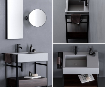 Industrial Style Bathroom Cabinet-ID:629987005