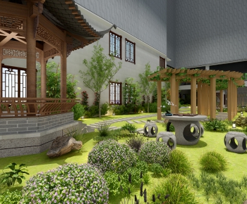 New Chinese Style Courtyard/landscape-ID:646085024