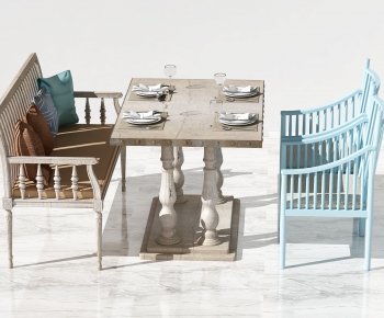 American Style Dining Table And Chairs-ID:307966951