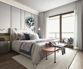 New Chinese Style Bedroom-ID:260929119