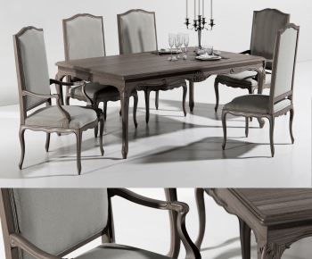 American Style Dining Table And Chairs-ID:746928936