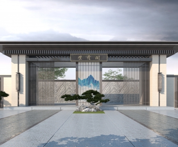 New Chinese Style Building Component-ID:500806095