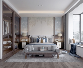 New Chinese Style Bedroom-ID:985204945