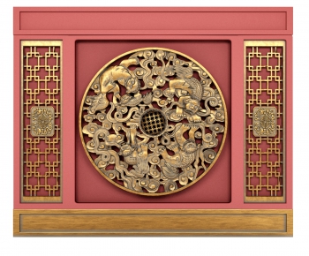 Chinese Style TV Wall-ID:728080343