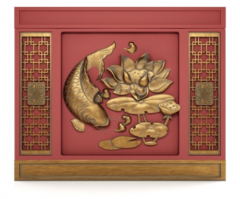中式浮雕背景墙-ID:544266941
