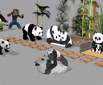 现代功夫熊猫3D模型