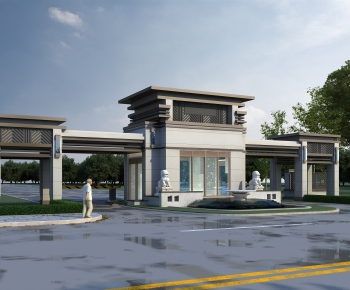 New Chinese Style Building Component-ID:844839103
