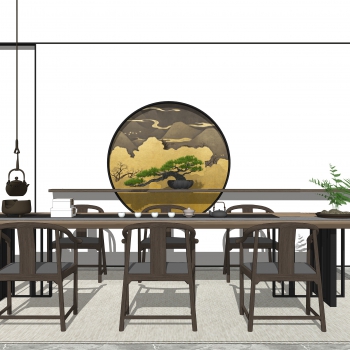 New Chinese Style Tea Tables And Chairs-ID:366143942