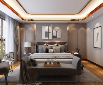 New Chinese Style Bedroom-ID:736444957